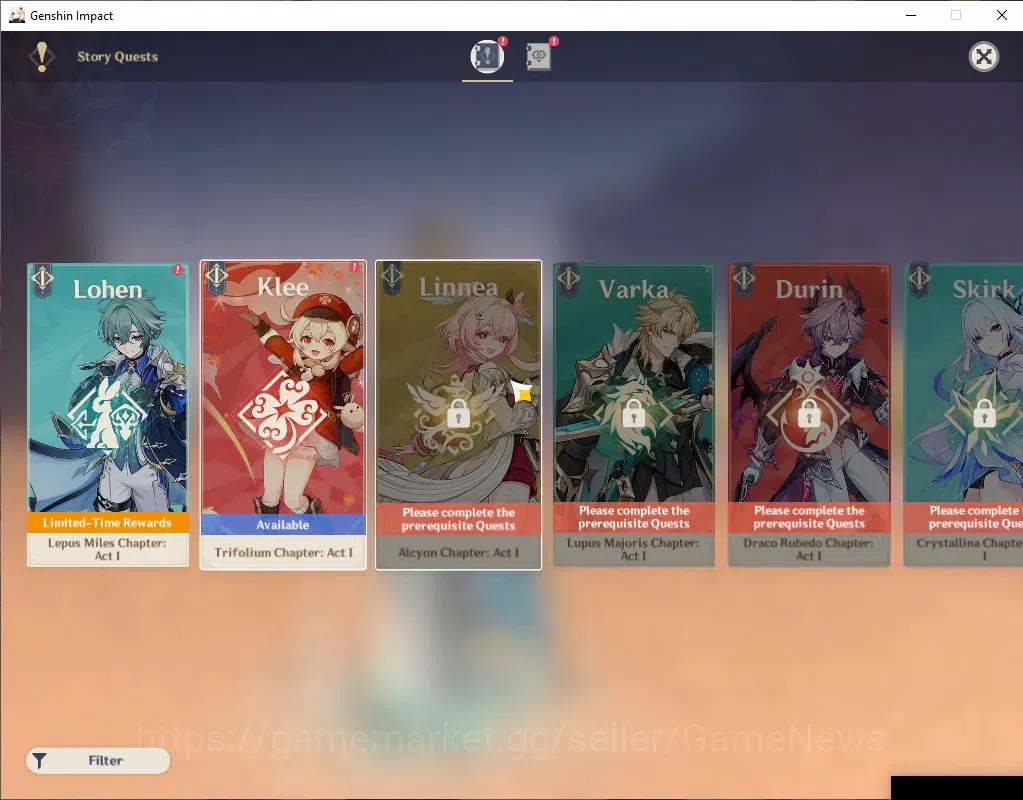 Genshin Impact Accounts ASIA| AR 35| BD Unset| 1 Limited + 2 (*5Standard)| image 15