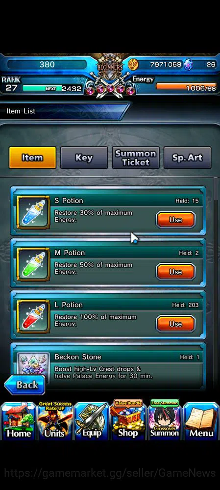 Grand Summoners Accounts Global|Rank 27|Starter|10 Ascend|Roy,Frieren+TW,Mo image 2