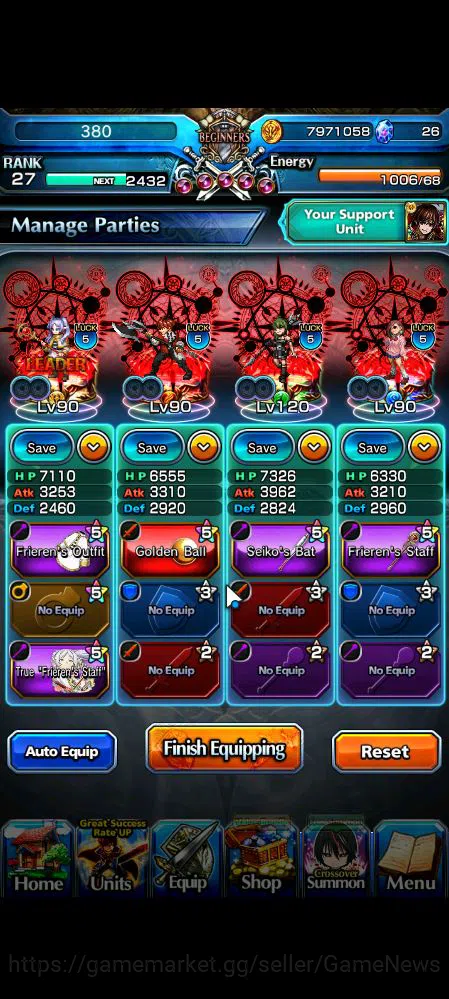 Grand Summoners Accounts Global|Rank 27|Starter|10 Ascend|Roy,Frieren+TW,Mo image 3