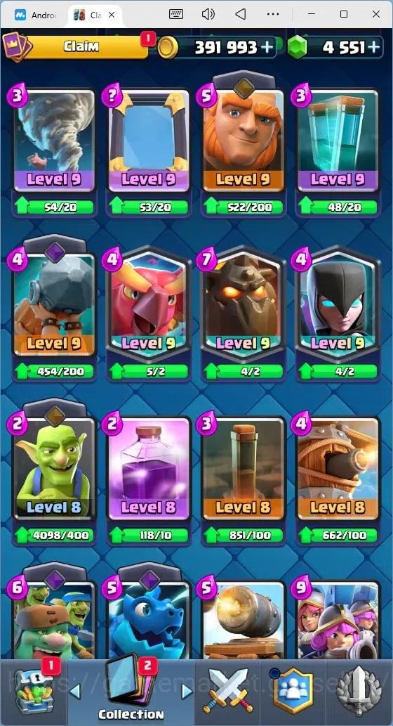 Clash Royale Accounts Mobile |Trophy 9120|7 EVO Cards|2 Hero Card|4551 G image 10