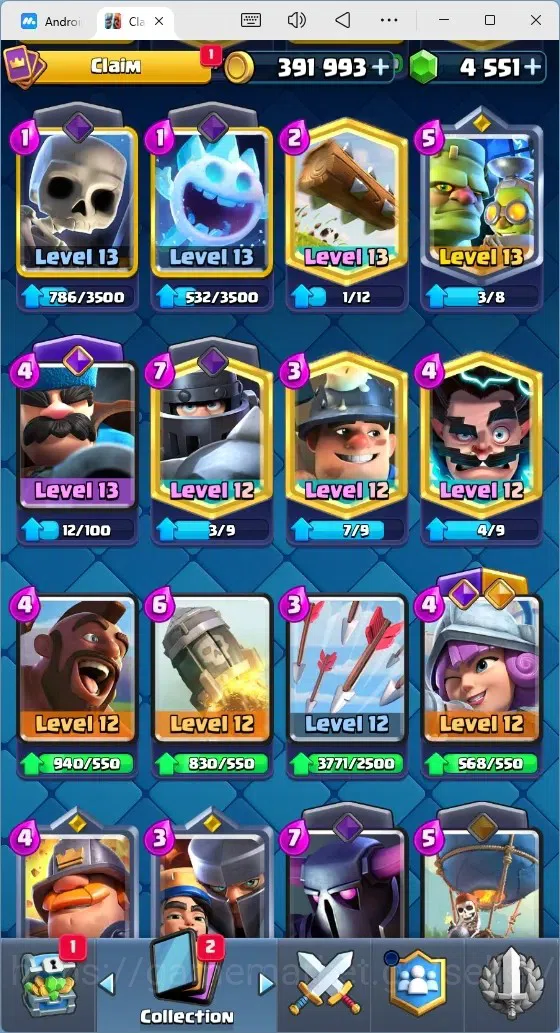 Clash Royale Accounts Mobile |Trophy 9120|7 EVO Cards|2 Hero Card|4551 G image 4
