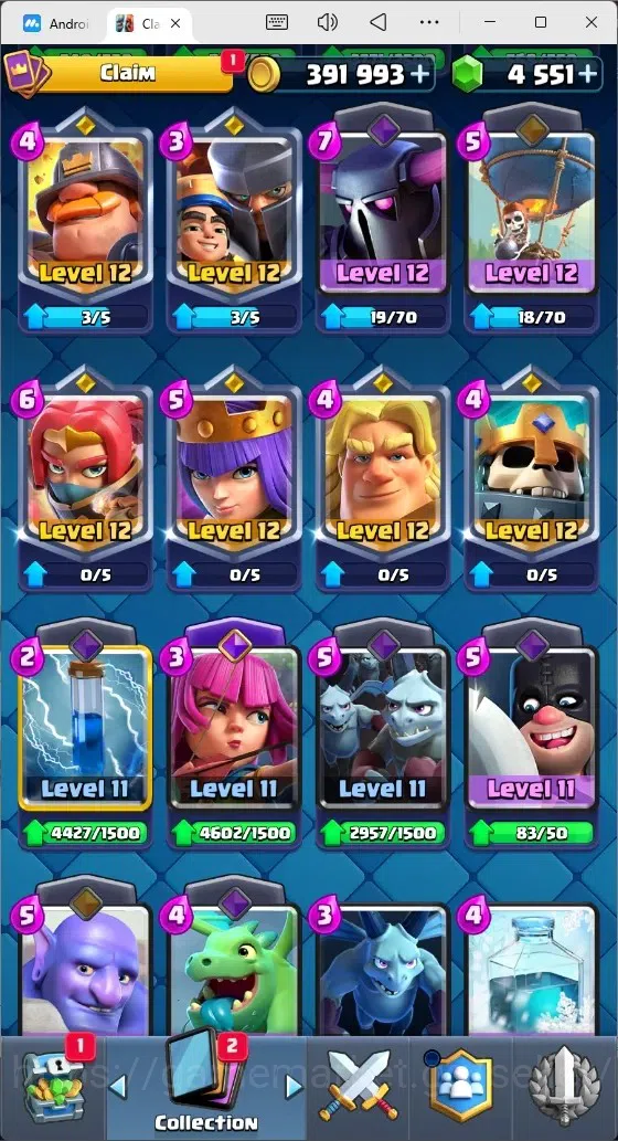 Clash Royale Accounts Mobile |Trophy 9120|7 EVO Cards|2 Hero Card|4551 G image 5