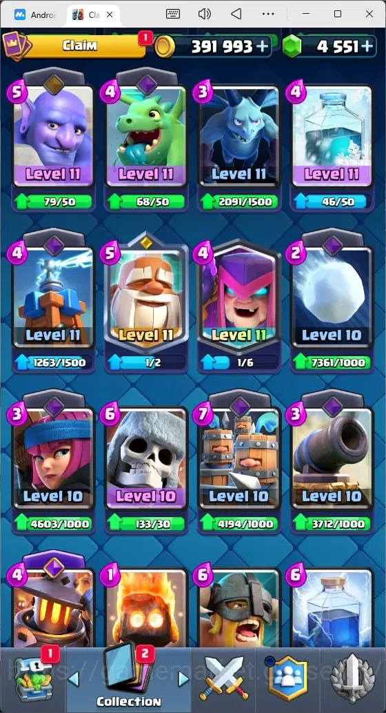 Clash Royale Accounts Mobile |Trophy 9120|7 EVO Cards|2 Hero Card|4551 G image 6