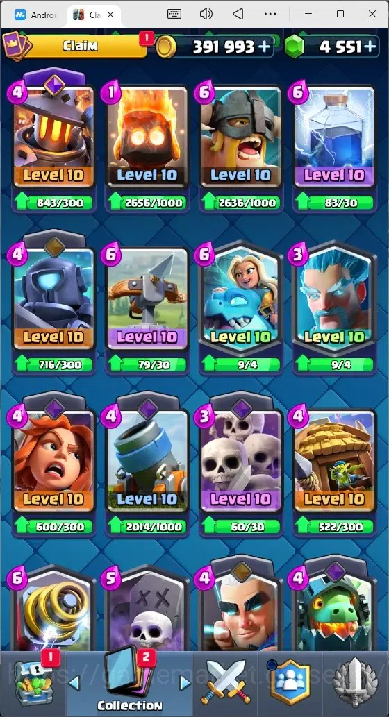 Clash Royale Accounts Mobile |Trophy 9120|7 EVO Cards|2 Hero Card|4551 G image 7