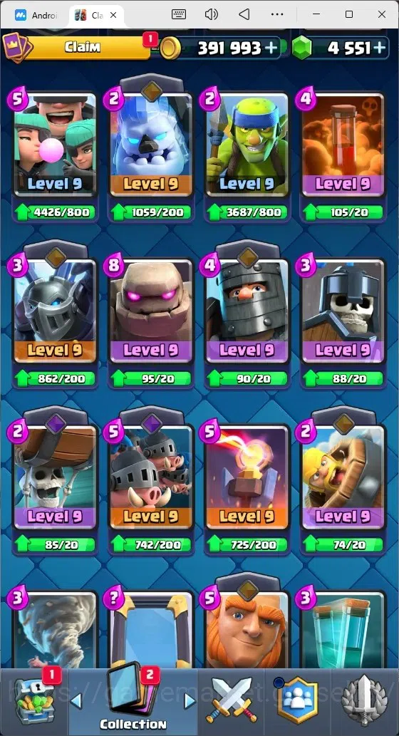 Clash Royale Accounts Mobile |Trophy 9120|7 EVO Cards|2 Hero Card|4551 G image 9