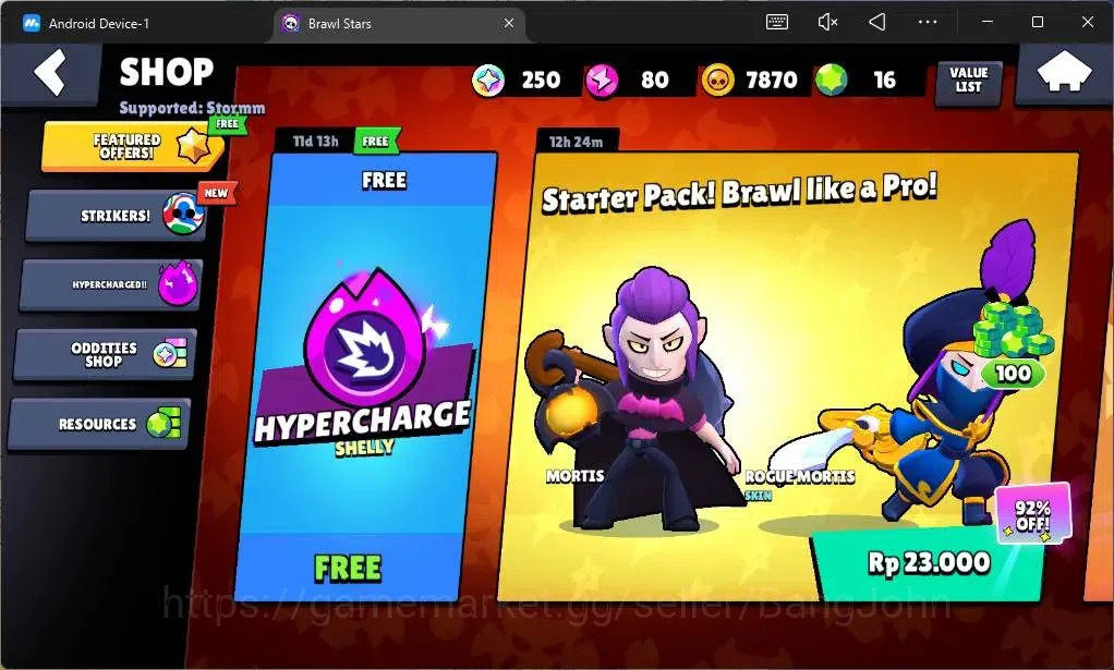 Brawl Stars Accounts Global |1896 Trophy|22 Brawler|2 Max Hypercharge(C image 3