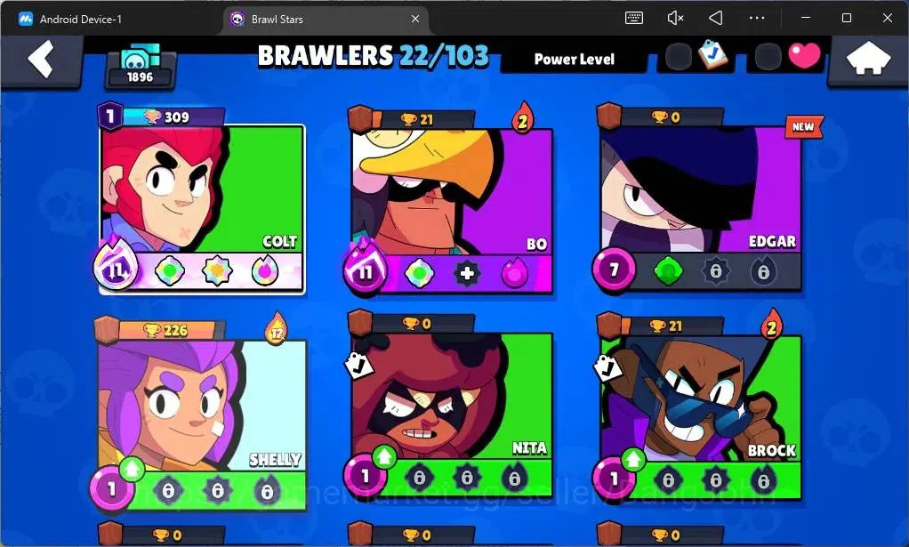 Brawl Stars Accounts Global |1896 Trophy|22 Brawler|2 Max Hypercharge(C image 4