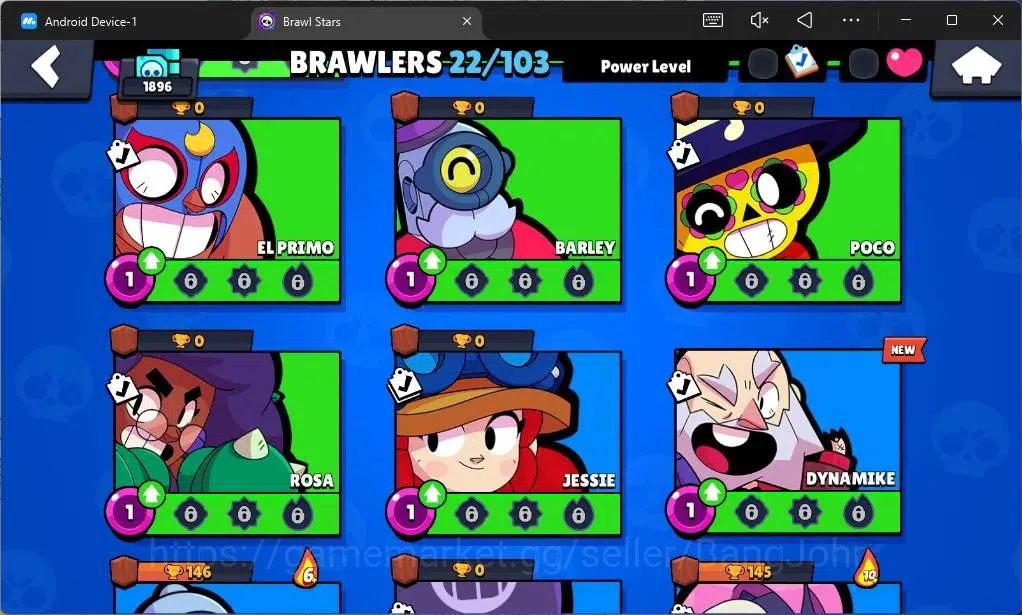 Brawl Stars Accounts Global |1896 Trophy|22 Brawler|2 Max Hypercharge(C image 5
