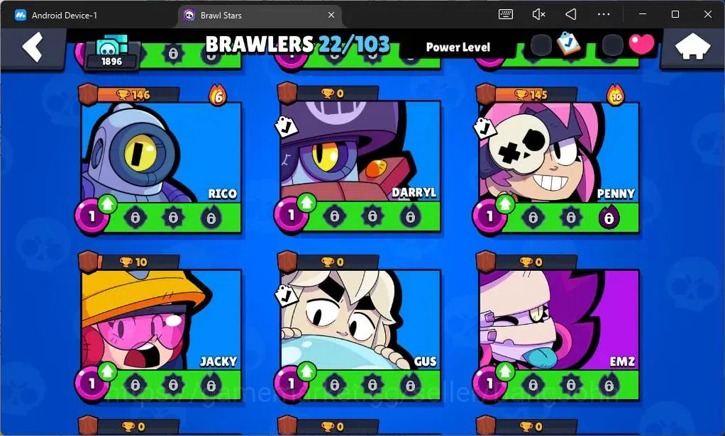 Brawl Stars Accounts Global |1896 Trophy|22 Brawler|2 Max Hypercharge(C image 6