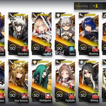 Arknights Accounts Starter ARKNIGHTS GLOBAL STARTERMID 15*6 , 2 LIMITED SILVERASH ALTER,GAVIAL ALTER , ULPIANUS,CHEN