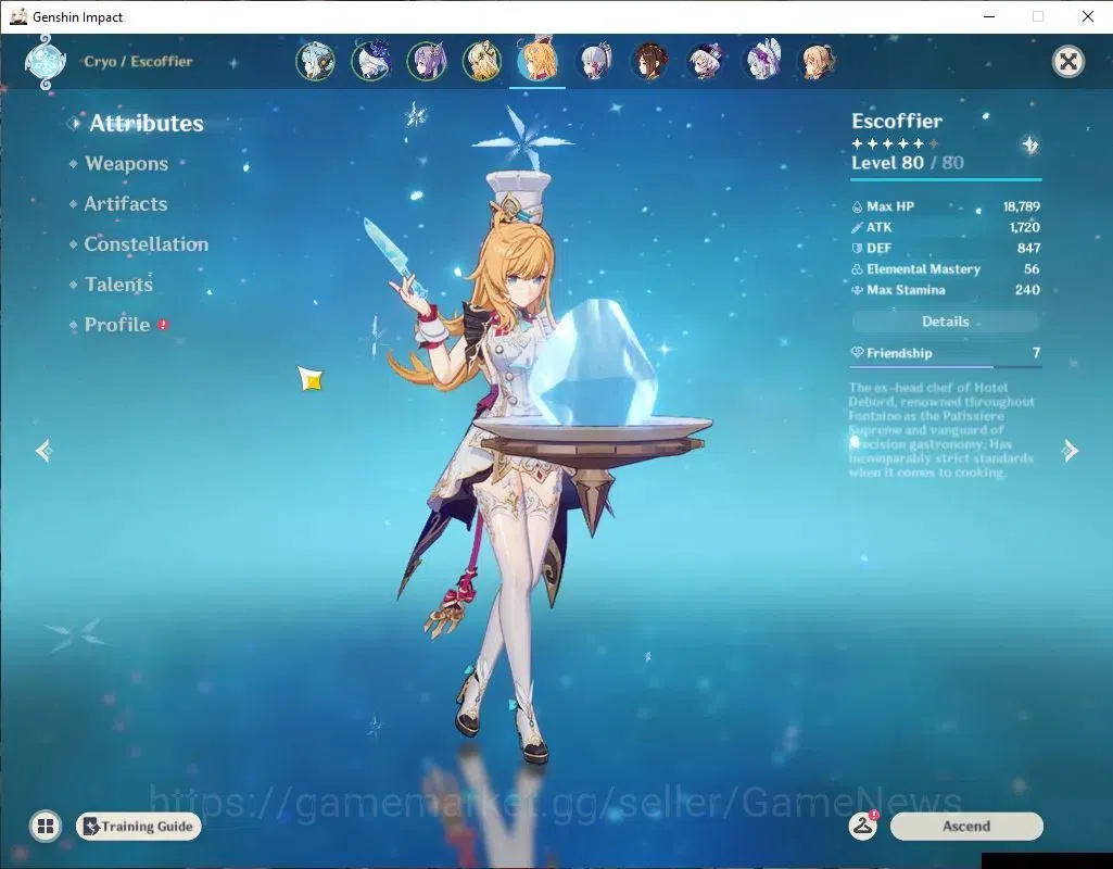 Genshin Impact Accounts ASIA |AR 45|6 Limited+2(*5WEP)|Escoffier,Furina,Xi image 3