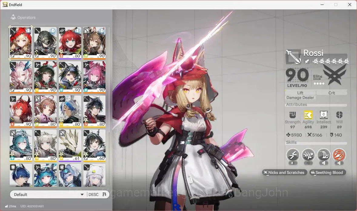 Arknights: Endfield Accounts ASIA|Lv 60|7 Limit+6 Sign (Rossi P1,Gilberta,Z.Fan image 3