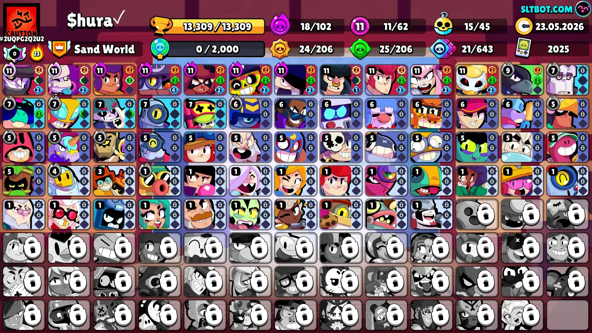 Brawl Stars Accounts 13309 Trophy|62 Brawlers 11 Max Lvl|2 Full Buffies|3 Prestige|127 Skins|1 Hypch Skin 2 Legend 2 Myth 38 1