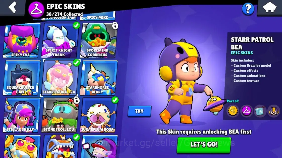 Brawl Stars Accounts 13309 Trophy|62 Brawlers 11 Max Lvl|2 Full Buffies|3 Prestige|127 Skins|1 Hypch Skin 2 Legend 2 Myth 38 19
