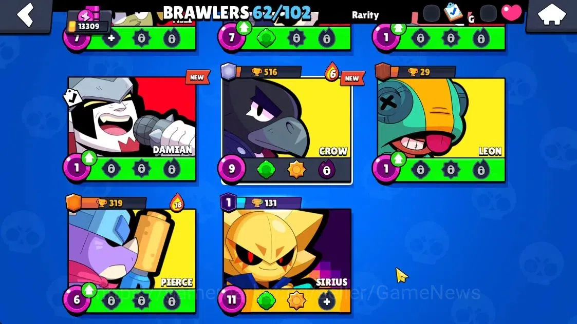 Brawl Stars Accounts 13309 Trophy|62 Brawlers 11 Max Lvl|2 Full Buffies|3 Prestige|127 Skins|1 Hypch Skin 2 Legend 2 Myth 38 6
