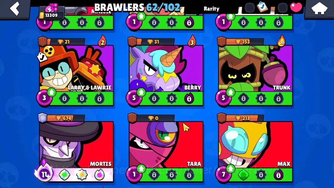 Brawl Stars Accounts 13309 Trophy|62 Brawlers 11 Max Lvl|2 Full Buffies|3 Prestige|127 Skins|1 Hypch Skin 2 Legend 2 Myth 38 8