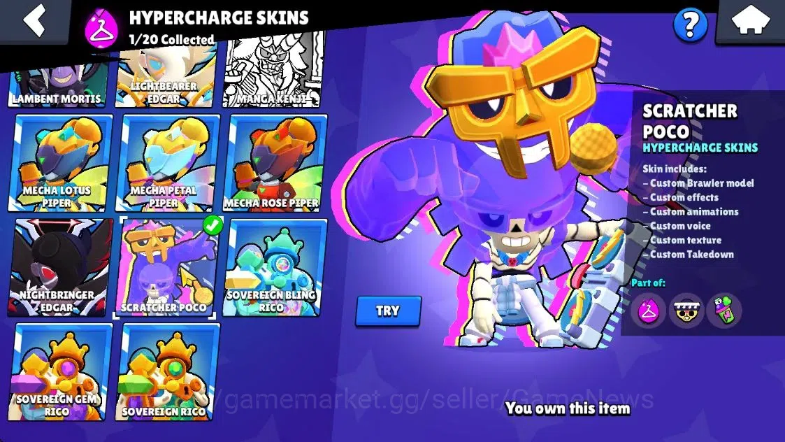 Brawl Stars Accounts 13309 Trophy|62 Brawlers 11 Max Lvl|2 Full Buffies|3 Prestige|127 Skins|1 Hypch Skin 2 Legend 2 Myth 38 9