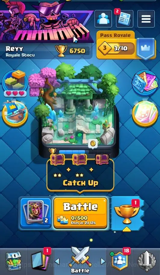 Clash Royale Accounts ASIA|Card 118/121|Trophy 6750|Highest 6781|Card 11 image 1