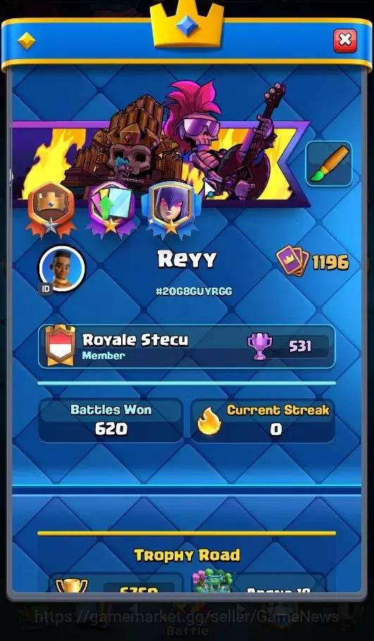 Clash Royale Accounts ASIA|Card 118/121|Trophy 6750|Highest 6781|Card 11 image 2