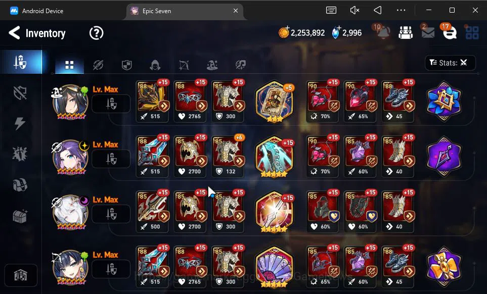 Epic Seven Accounts GLOBAL Unverif|15 ML(Salome,BArunka,LOT Scales,Etc image 14