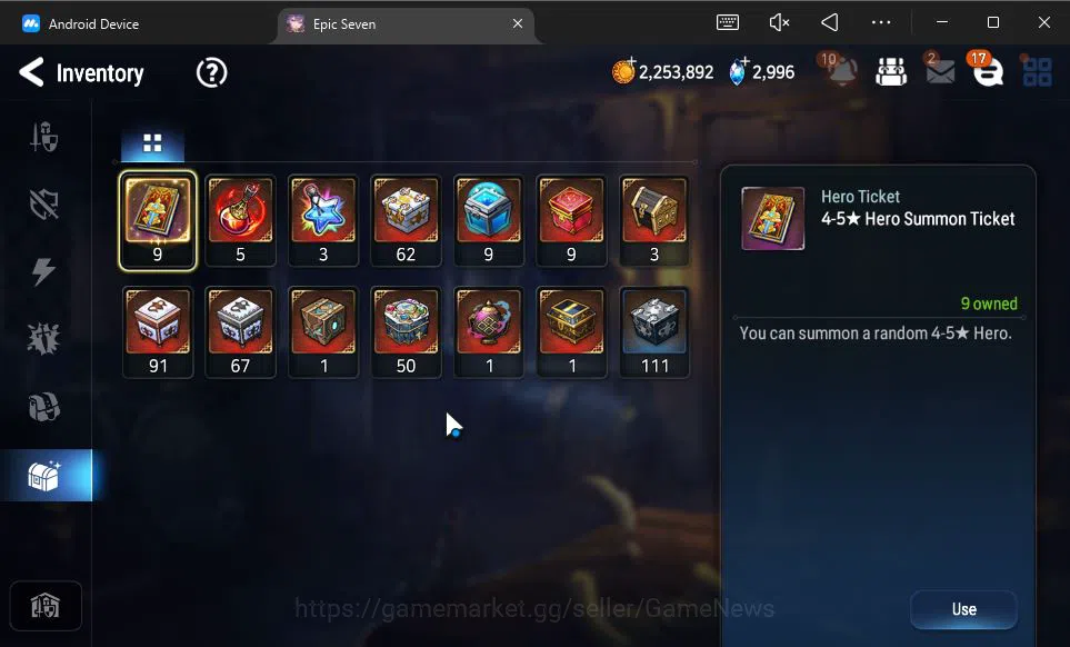 Epic Seven Accounts GLOBAL Unverif|15 ML(Salome,BArunka,LOT Scales,Etc image 9