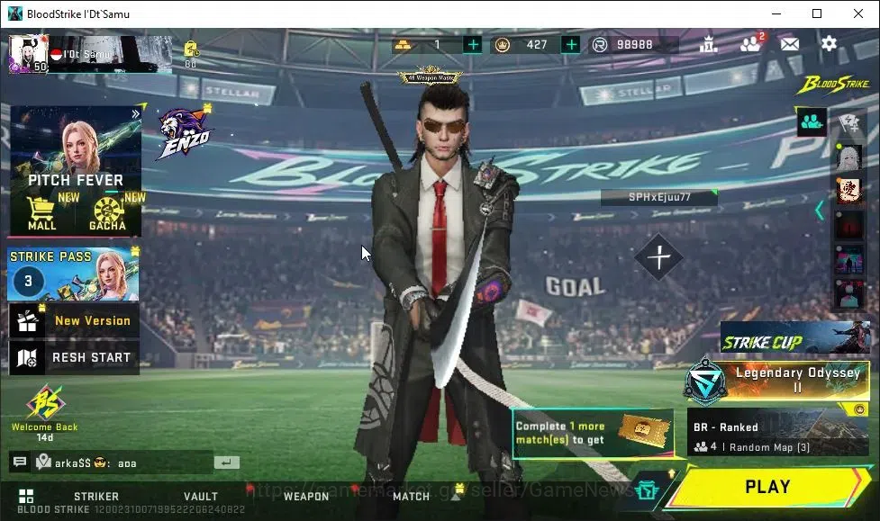 Blood Strike Accounts ASIA|EVO Collab BLEACH Zanpakuto-Zangetsu|12 ULTRA image 1