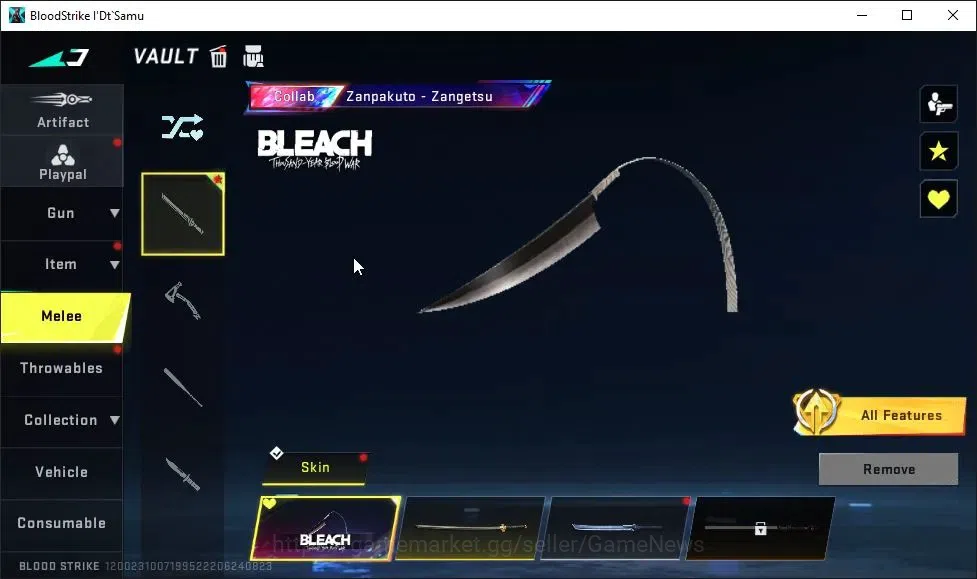Blood Strike Accounts ASIA|EVO Collab BLEACH Zanpakuto-Zangetsu|12 ULTRA image 3