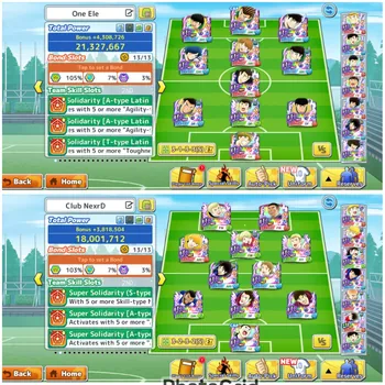 Captain Tsubasa: Dream Team Accounts #TSU47 [Android/IOS] Rank 316, Power 21,4M, DBL 638 | 4 Team PERFECT LATIN Bond 105