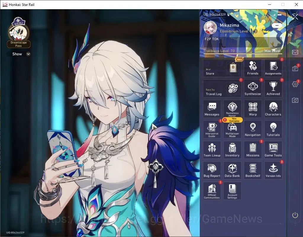 Honkai Star Rail Accounts Others ASIA|TL 70|27 Limited+10 Sign|2 GC|Eva Prem Team|Therta E2,RM E1,Sparkle E1,YaoGuang,Cyrene 1