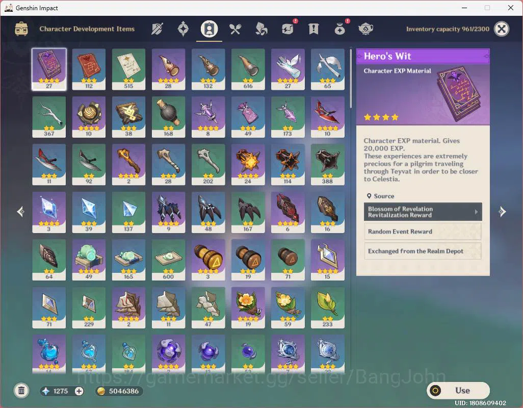 Genshin Impact Accounts ASIA|AR 57|Reuni ON|Primo 1.2K+Int wist 111|8 limi image 14