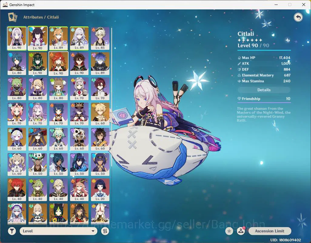 Genshin Impact Accounts ASIA|AR 57|Reuni ON|Primo 1.2K+Int wist 111|8 limi image 20