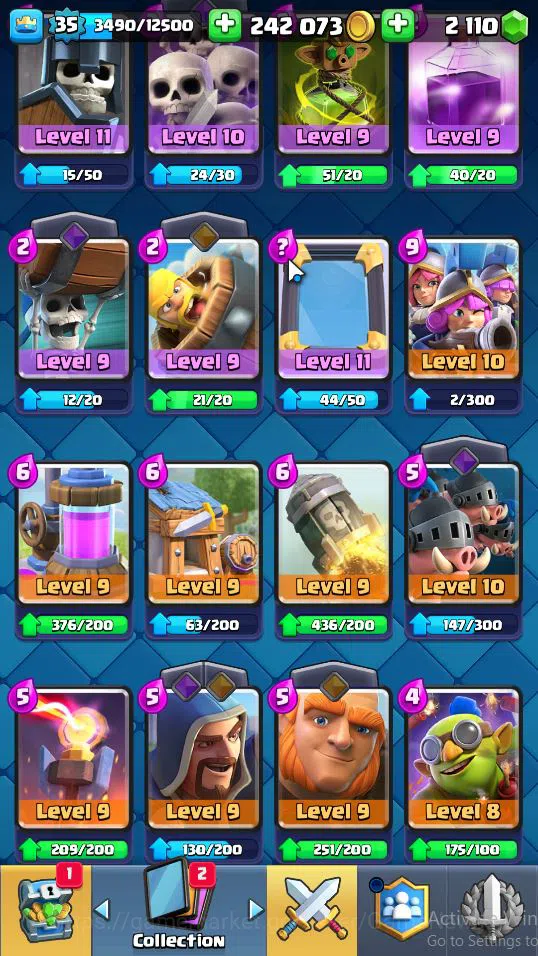 Clash Royale Accounts Lv 35|Trophy 7637|KTL 12|Limited Skin|Card 121|2 H image 6