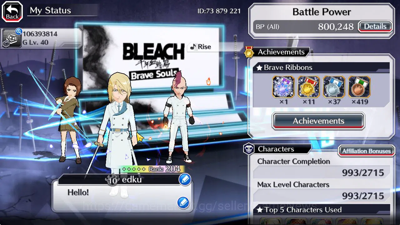 Bleach: Brave Souls Accounts [GLOBAL]50K Orb|TYBW26(BazzB,Jugram),Rukia,Ichigo  image 2