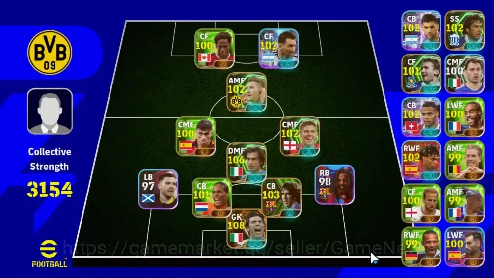 eFootball Accounts Legends & Iconic Players Android|Big Time Gianluigi Buffon|Epic Andrea Pirlo,Carles Puyol,Marco 1