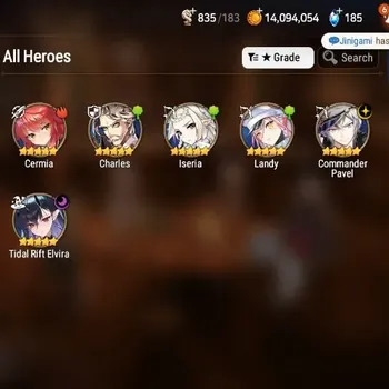 Epic Seven Accounts Starter Global Unverif|Starter Clear Prologue|2ML(TR.Elvira,C.Pavel)+4*5RGB|PoH+Bless ON|Resource