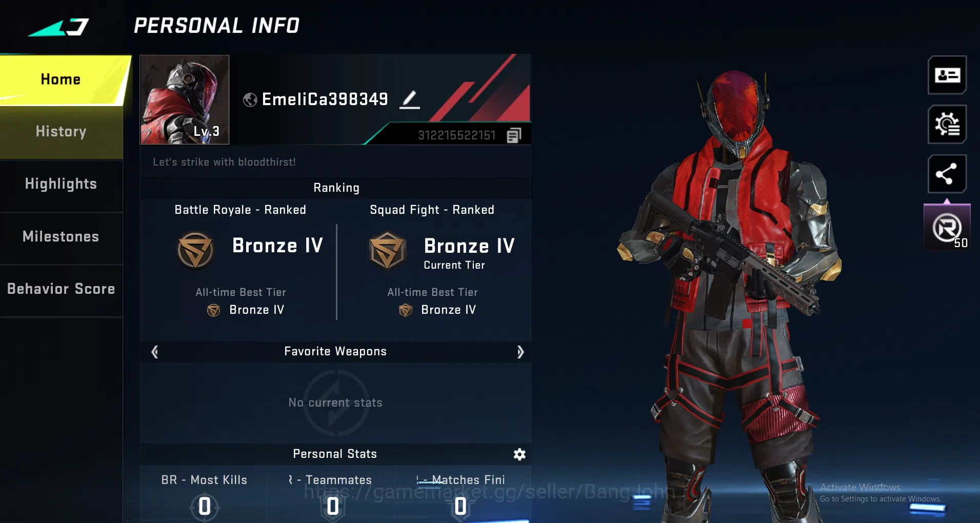 Blood Strike Accounts Polosan ran ultra BS108B image 2