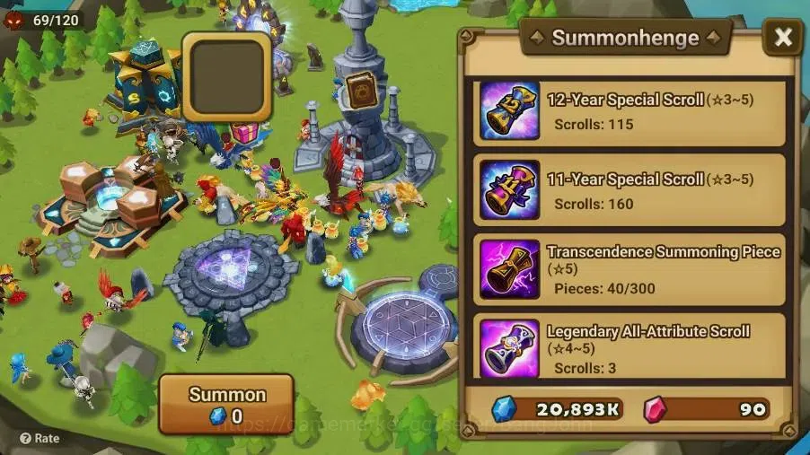 Summoners War: Sky Arena Accounts Starter GLOBAL | NB 5 TESHAR,Starter Gacha 115 12Y+160 11Y Scrool, 3 Legendary All 3