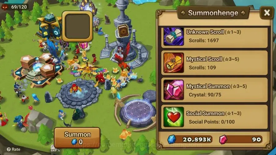Summoners War: Sky Arena Accounts Starter GLOBAL | NB 5 TESHAR,Starter Gacha 115 12Y+160 11Y Scrool, 3 Legendary All 5