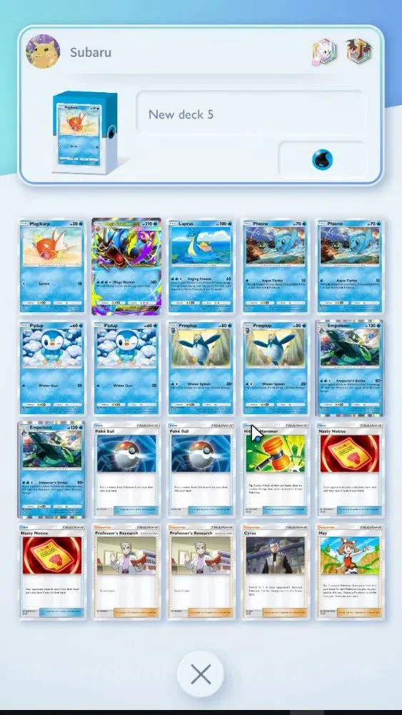 Pokémon TCG Pocket Accounts High-Level EN Lvl 32|1,4K Card|56 EX|42 Full Art|16 Shiny|124 Hourglass,101K Dust|Meta Deck 20