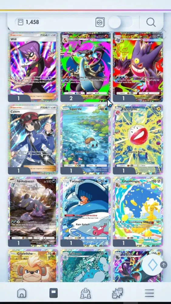 Pokémon TCG Pocket Accounts High-Level EN Lvl 32|1,4K Card|56 EX|42 Full Art|16 Shiny|124 Hourglass,101K Dust|Meta Deck 4