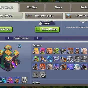 Clash of Clans Accounts High-End Global |TH 14-BH 7|LVL 180| AQ 76 ,MP 50 ,GW 44 ,RC 27 ,BK 57|BM 20|Limited Skin MP