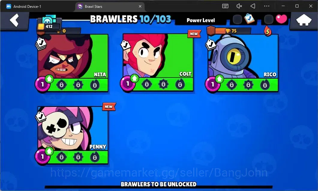 Brawl Stars Accounts Global | 412 Thropy|10 Brawler|1 Max Hypercharge(E image 6