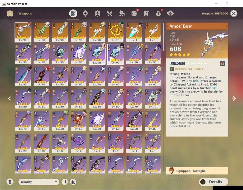 Genshin Impact Accounts ASIA|AR59|15 Limited+8(*5Weapon)|Navia,Wriothesley image 5