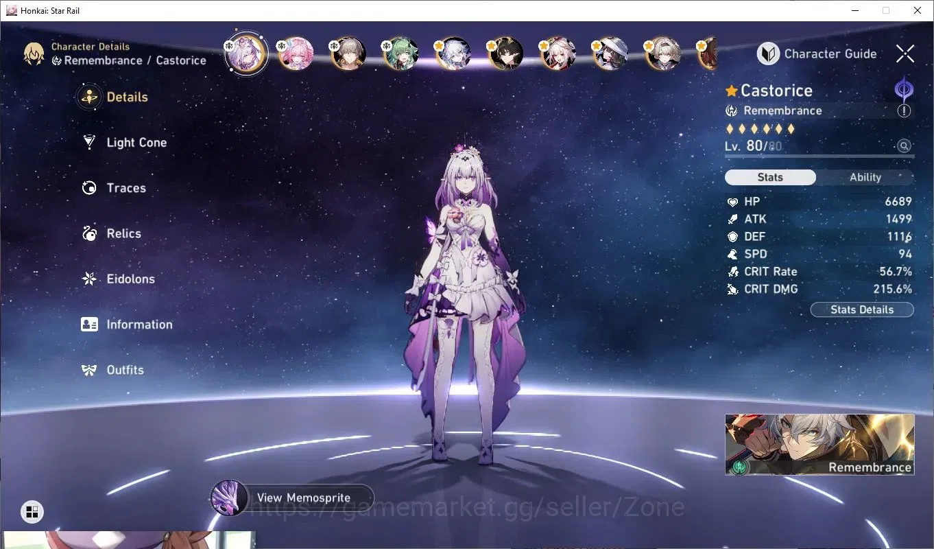Honkai Star Rail Accounts Others ASIA|EL60|7x L80 5-star Char incl Castorice, Cyrene, Huohuo, Sparkle, Seele, Acheron 10