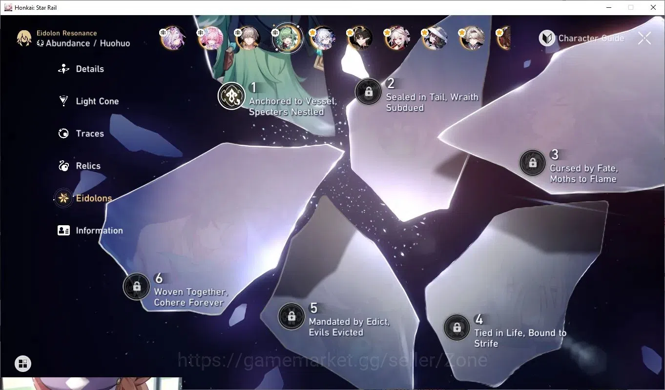 Honkai Star Rail Accounts Others ASIA|EL60|7x L80 5-star Char incl Castorice, Cyrene, Huohuo, Sparkle, Seele, Acheron 5
