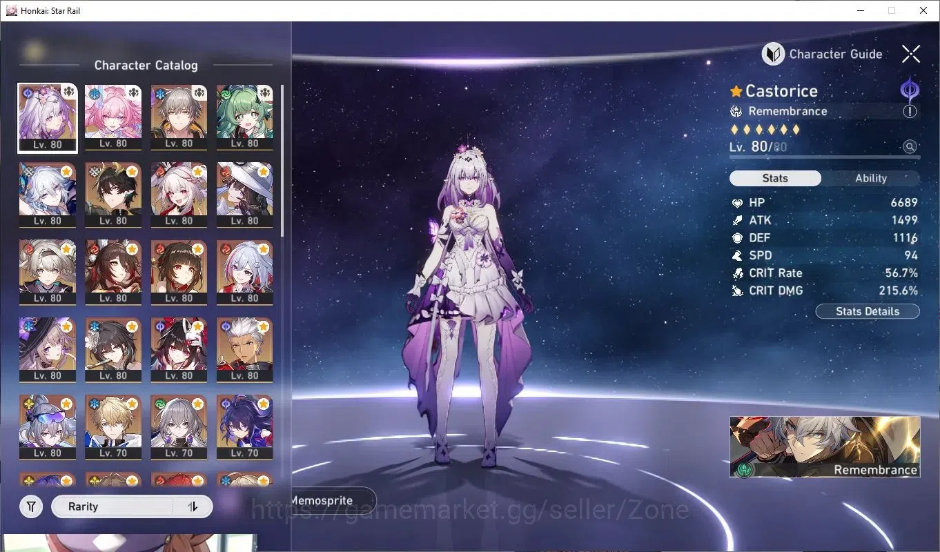 Honkai Star Rail Accounts Others ASIA|EL60|7x L80 5-star Char incl Castorice, Cyrene, Huohuo, Sparkle, Seele, Acheron 9