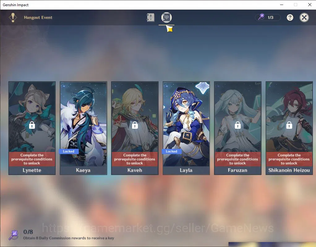 Genshin Impact Accounts ASIA|AR50|3 Limited + 0 [5 Star's Weapon]Kazuha,Ye image 3