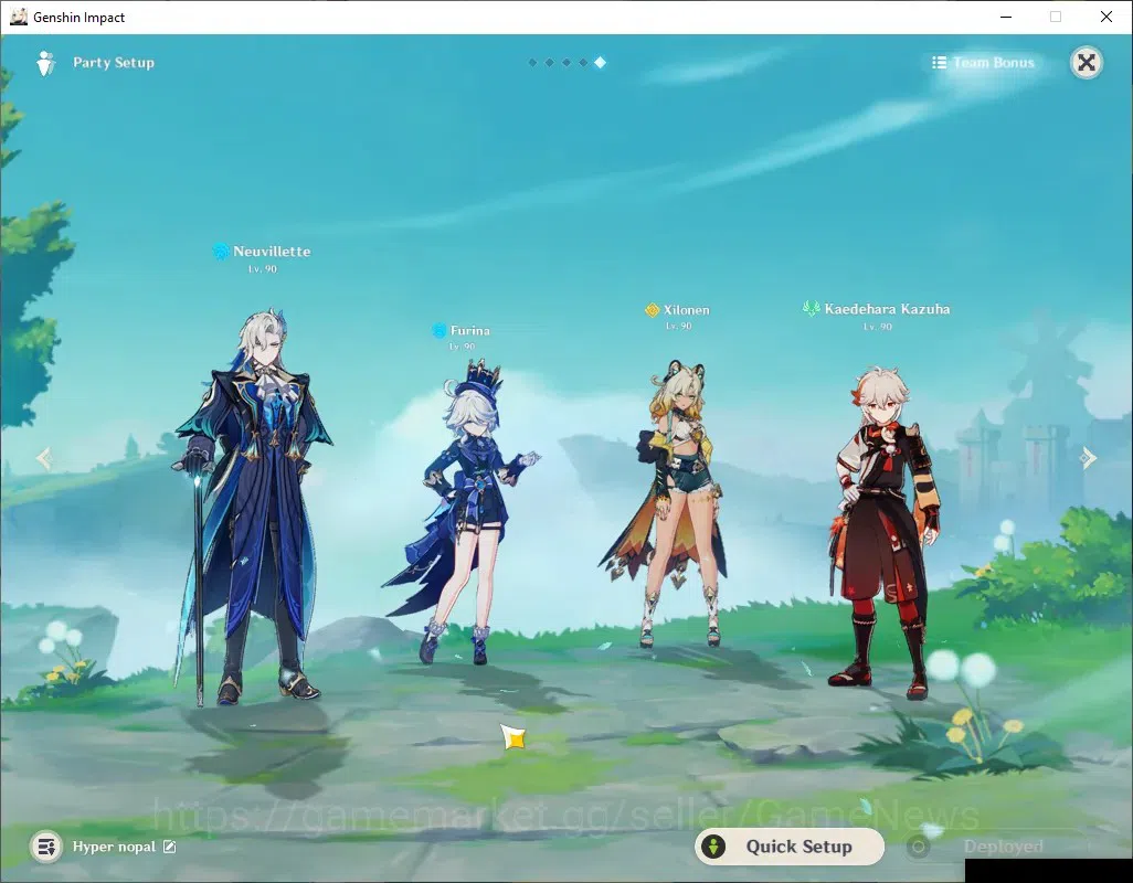 Genshin Impact Accounts ASIA|AR60|Rate ON|Premium Team [NeuviletteC3,Furin image 3