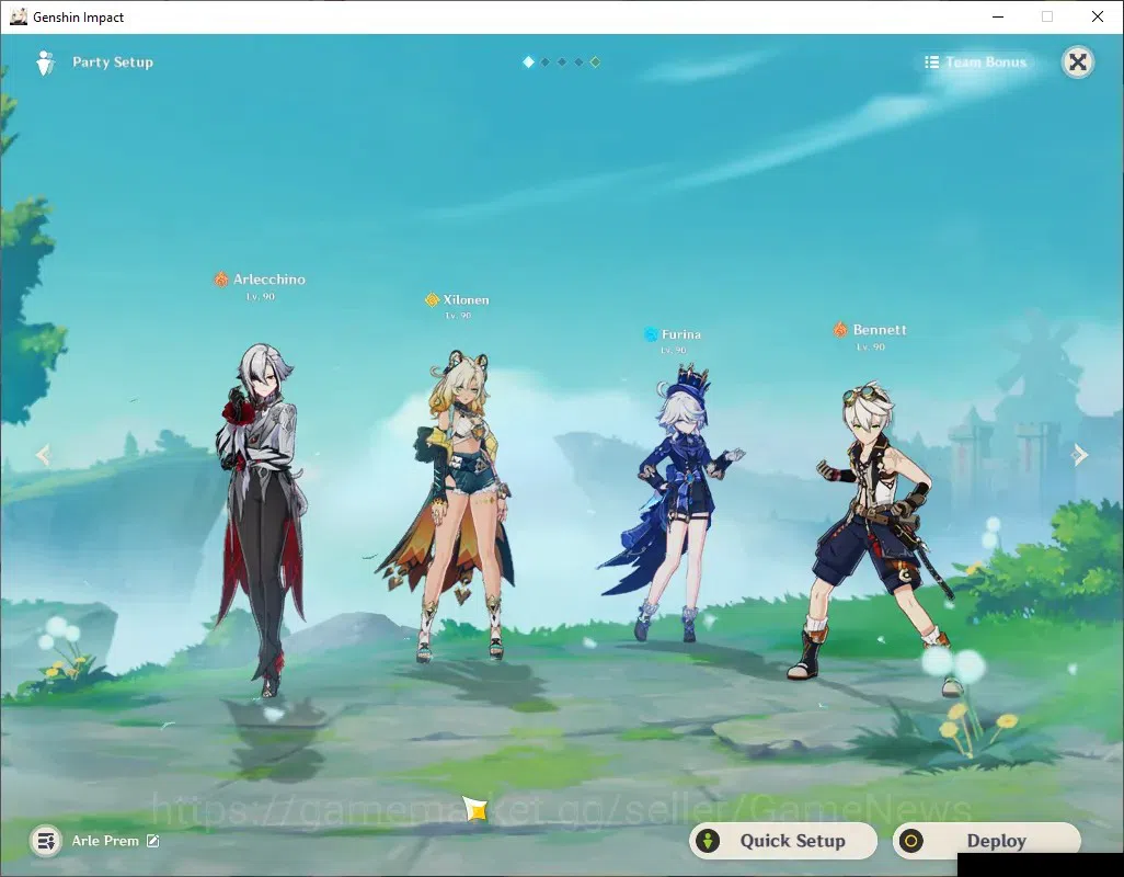 Genshin Impact Accounts ASIA|AR60|Rate ON|Premium Team [NeuviletteC3,Furin image 4