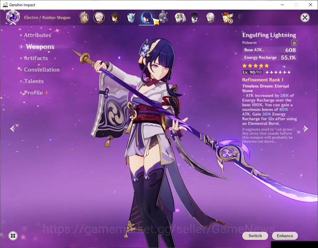 Genshin Impact Accounts ASIA|AR60|Rate ON|Premium Team [NeuviletteC3,Furin image 8